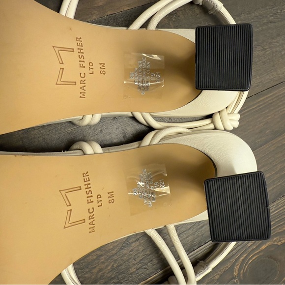 Marc Fisher White Strappy Sandals - Picture 4 of 6
